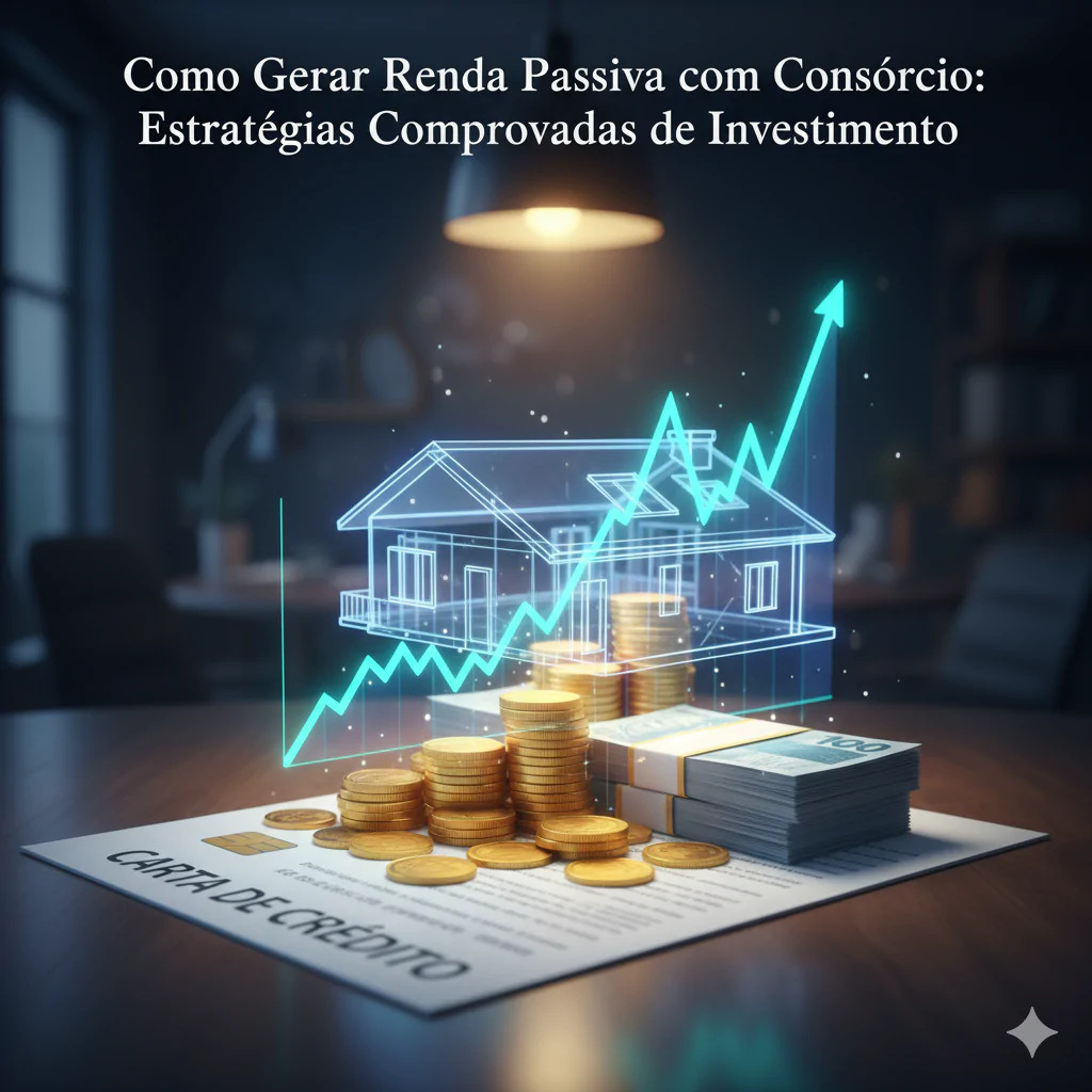 Investidor analisando gráficos de retorno financeiro com estratégias de consórcio para gerar renda passiva